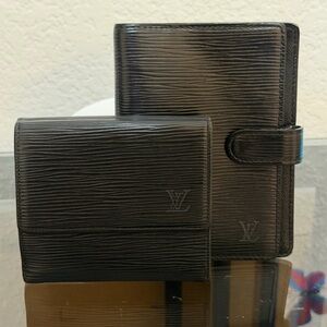 Louis Vuitton Epi Black Wallet & Agenda